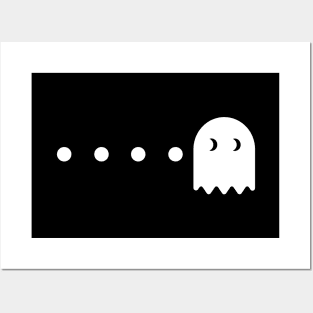 Pacman Ghost White Posters and Art